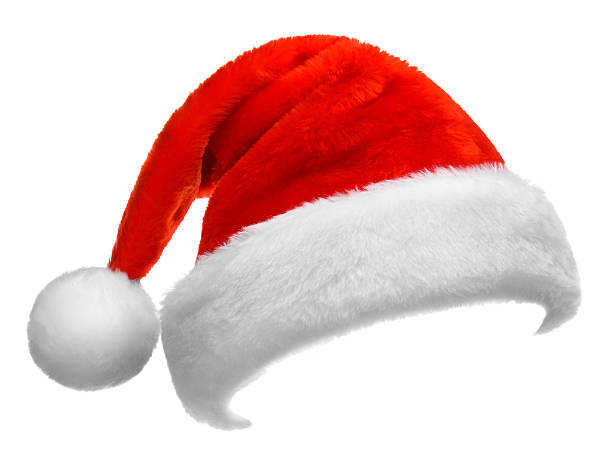 istock Single Santa Claus red hat isolated on white background 519723629