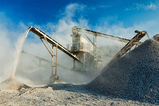 istock Industrial crusher - rock stone crushing machine 519723697