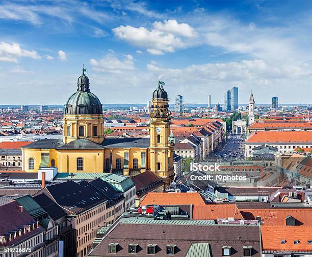 Aerial View Of Munich Stock Photo - Download Image Now - Aerial View, Architecture, Bavaria