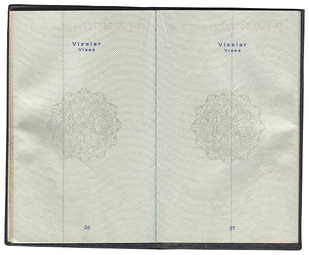 istock Pages for visa marks in the Turkish passport 519727437