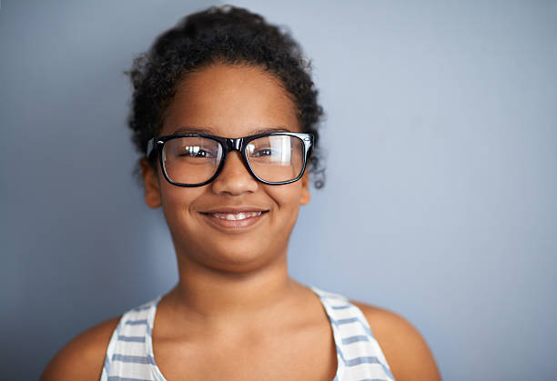 istock Smart girls wear their glasses 519728195