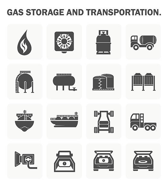 газ вектор значок - fuel tanker transportation symbol mode of transport stock illustrations