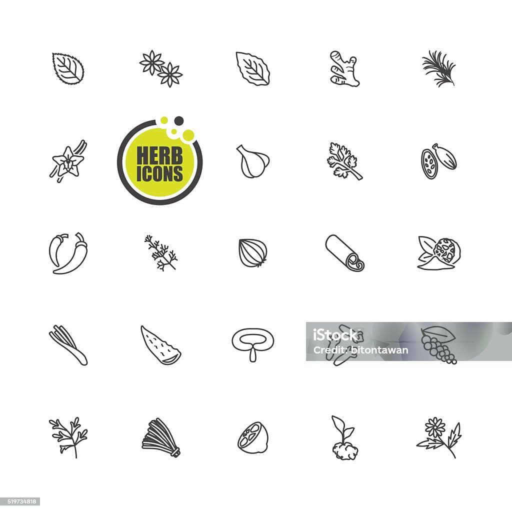 Herbs and spices icon Icon Symbol stock vector