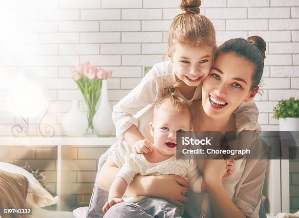 Happy Loving Family Stock Photo - Download Image Now - Baby - Human Age, Sister, Adult