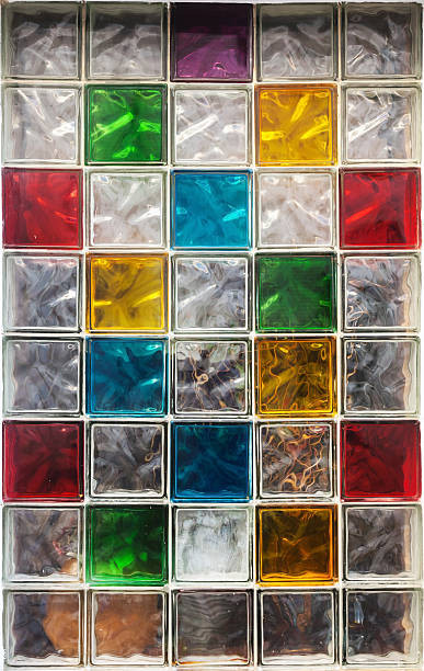 istock Colorful glass blocks in the window. Abstract background texture 519746825