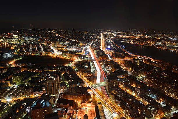 istock Boston Skyline at night, Massachusetts, USA 519746949