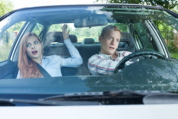 istock Dangerous situation in a car 519747045