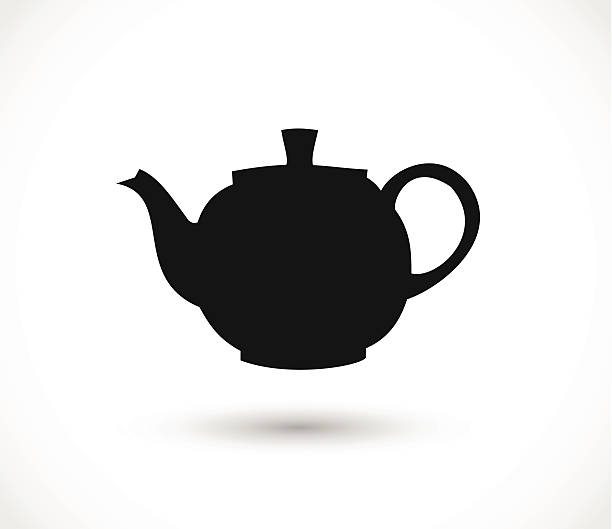 티포트 아이콘 벡터 - vector cup tea cup white background stock illustrations