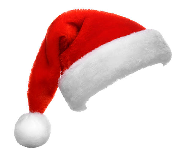 istock Single Santa Claus red hat isolated on white background 519748047