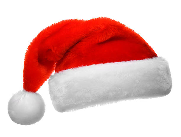 istock Single Santa Claus red hat isolated on white background 519748049