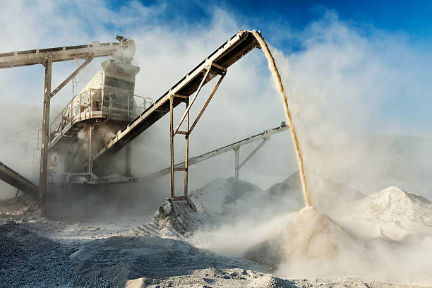 istock Industrial crusher - rock stone crushing machine 519749029