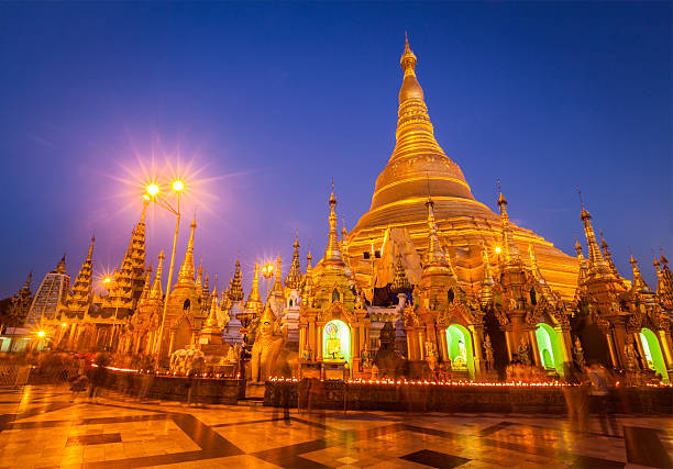 istock Shwedagon pagoda in the evening 519749045