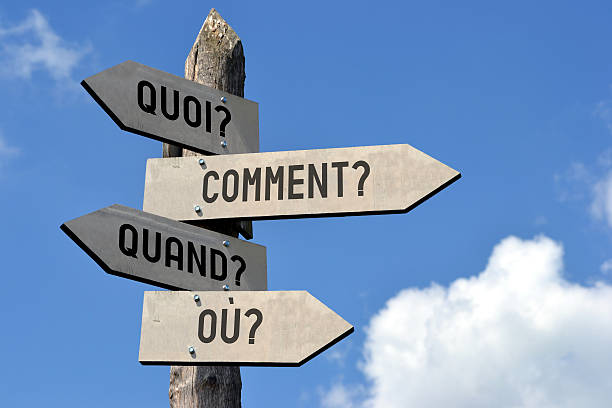 istock Questions signpost - in French 519749780