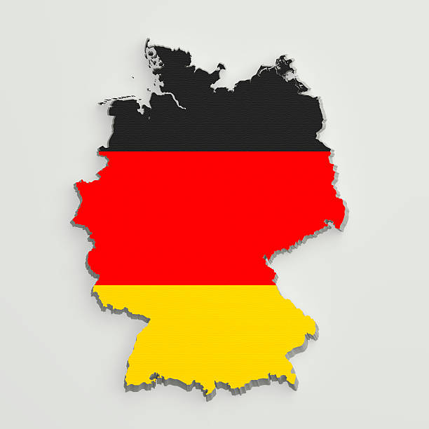 istock Silhouette of Germany map with flag 519750928