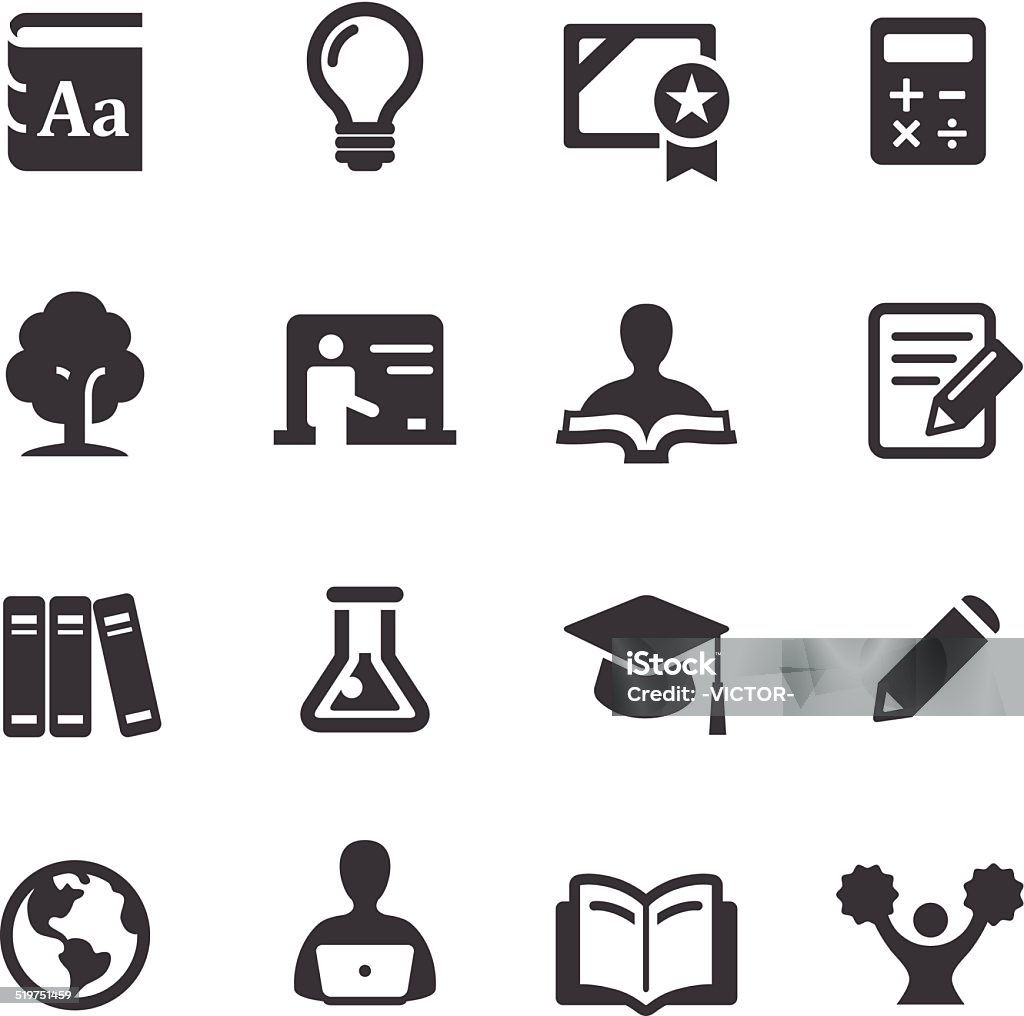 Higher Education Icons - Acme Series View All: Icon Symbol stock vector