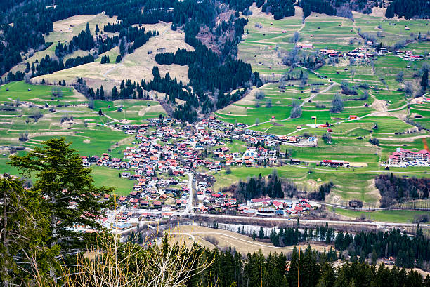 istock Beautiful mountain landscape with a village 519751474