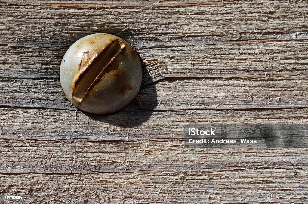 Rust Screw Texture Rusty Screw Head On Strongly Weathered Wood Texture Stock Photo ...