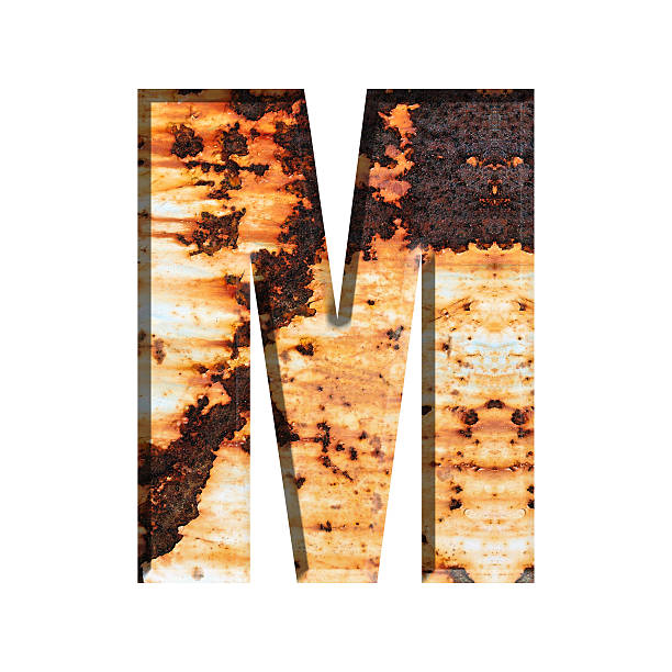 istock Alphabet on Grungy Rusted Steel texture 519754288