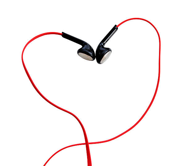 istock Close up on red earbuds isolated on white background (clipping path) 519754826