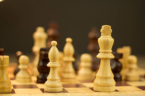 istock Chess board with game in play 519758360