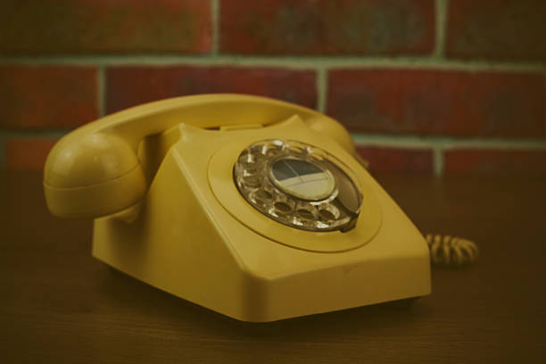 istock Old retro style rotary telephone 519758640
