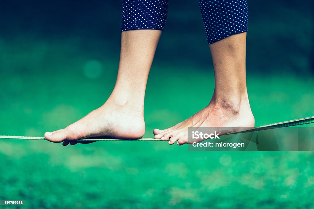 Slackline Rope Stock Photo