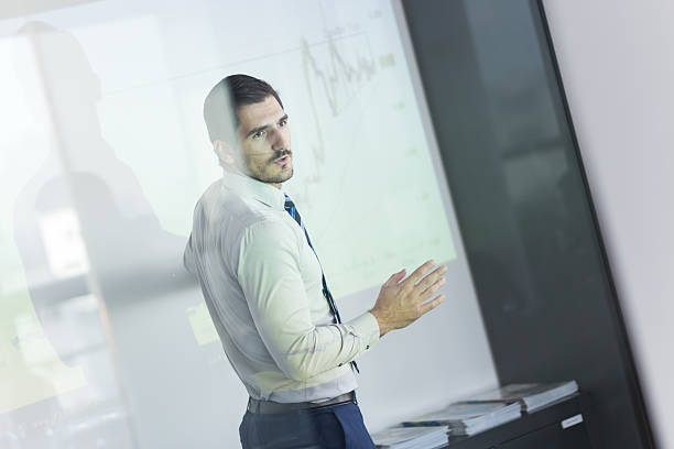 istock Business presentation on corporate meeting. 519760854