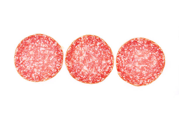 istock Slices of salami. 519763433