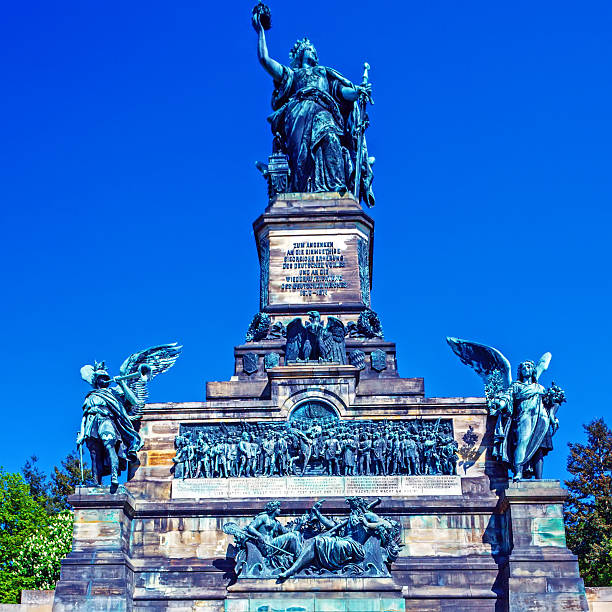 Niederwald Denkmal, momument of Second Reich (1877-1883), Ruedesheim on Rhein, Hesse, Germany