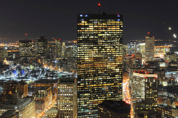 istock Boston Skyline at night, Massachusetts, USA 519764081