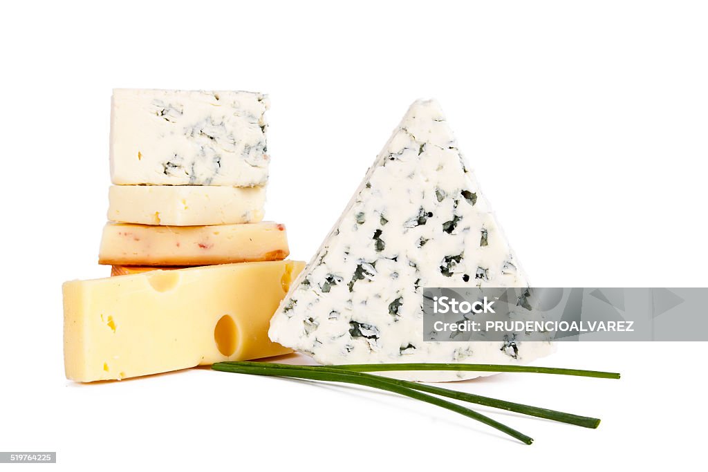 cheese cheese isolated on white background, healthy food Appetizer Stock Photo