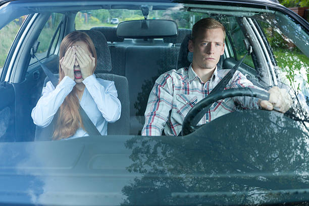 istock Scared woman in a car 519765239