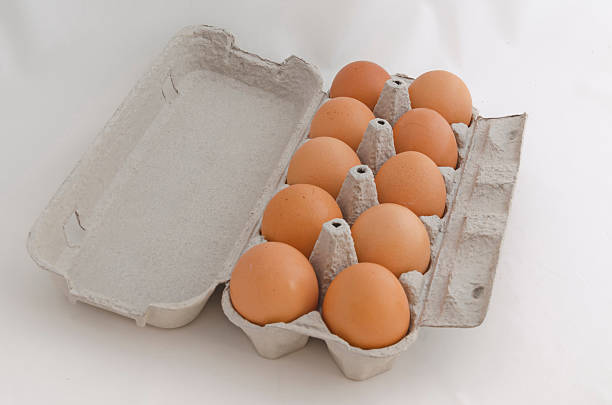 istock Fresh organic eggs in carton 519767467