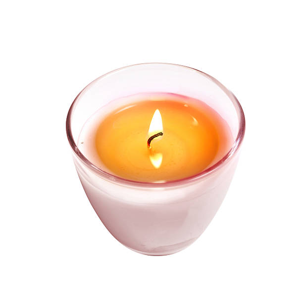 istock Candle in Glass on White Background 519769053
