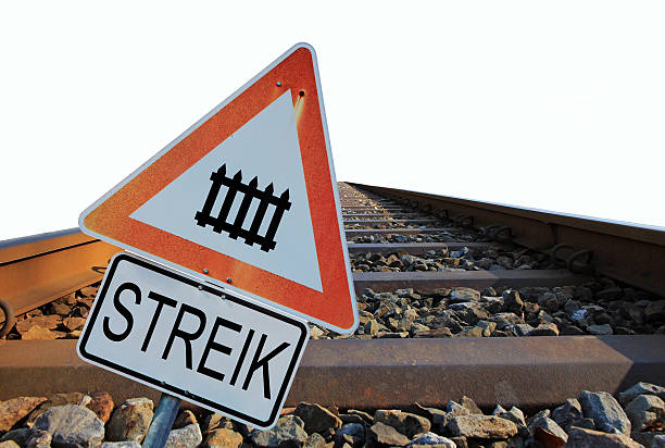 strike - deutsche bundesbahn foto e immagini stock