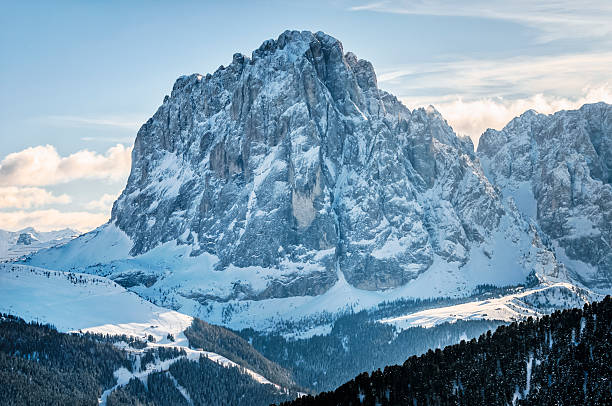 istock Panoramic view Saslong Monte Pana in Dolomite mountain 519770353