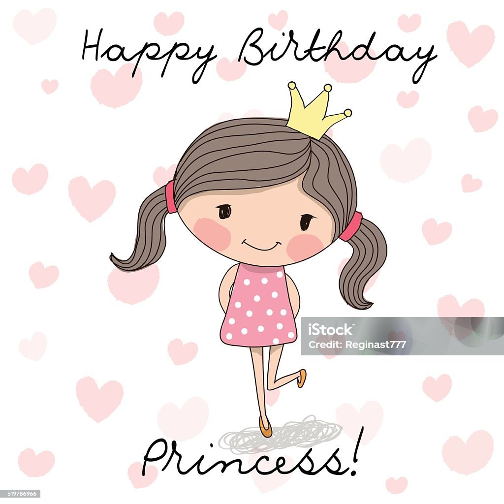 Cartão de feliz aniversário - Vetor de Adolescentes Meninas royalty-free
