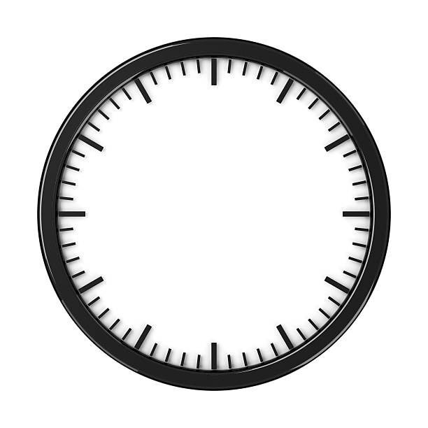 vacía sin flechas reloj negro - clock clock face blank isolated fotografías e imágenes de stock