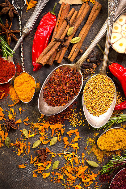 istock Set of various aromatic colorful spices 519790414