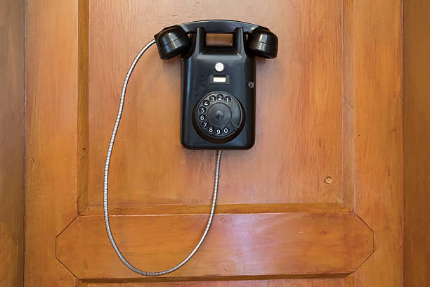 istock Old Black Telephone with Dial Plate 519791874