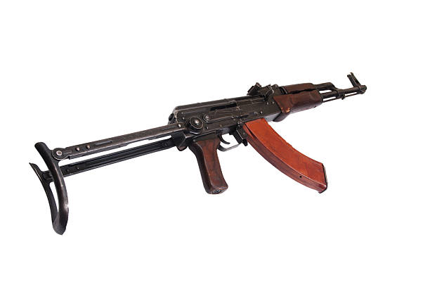 istock AKMS (Avtomat Kalashnikova) airborn version of Kalashnikov assau 519802179
