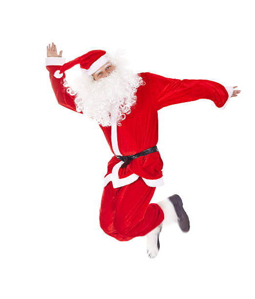 istock Santa Claus jumping 519802263