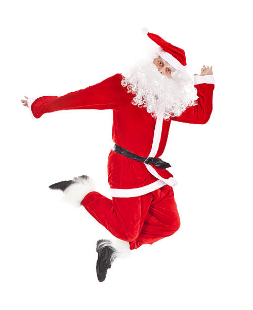istock Santa Claus jumping 519802265
