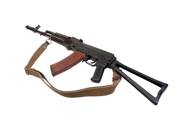 istock kalashnikov airborne rifle ak isolated on a white background 519802825