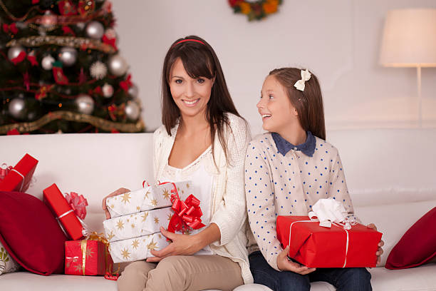 istock Mother and daughter at Christmas. 519802895