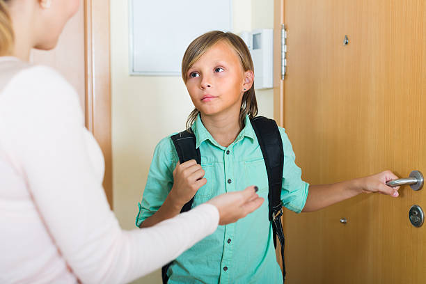 istock Mother with son at doorway 519804121