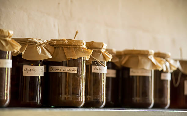 istock Glass jars on a shelf 519804901