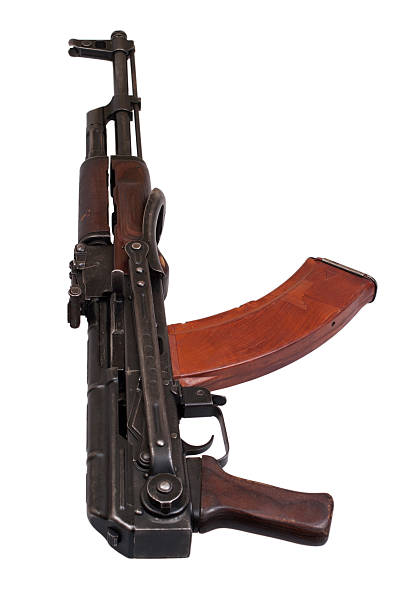 istock AKMS (Avtomat Kalashnikova) airborn version of Kalashnikov assau 519805479