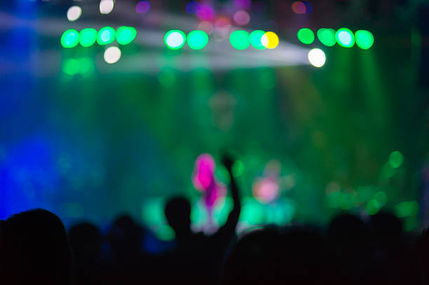 istock Blurred background : Bokeh lighting in outdoor concert 519821856
