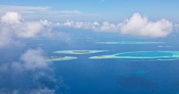 istock Aerial view on Maldives islands, Raa atol 519821958
